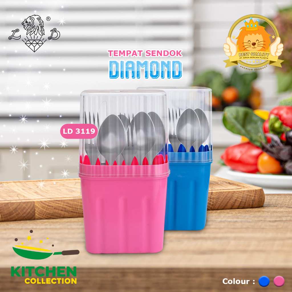 Tempat Sendok dan Garpu Dengan Tutup / Tempat Sendok Tertutup / Wadah Sendok Garpu Murah