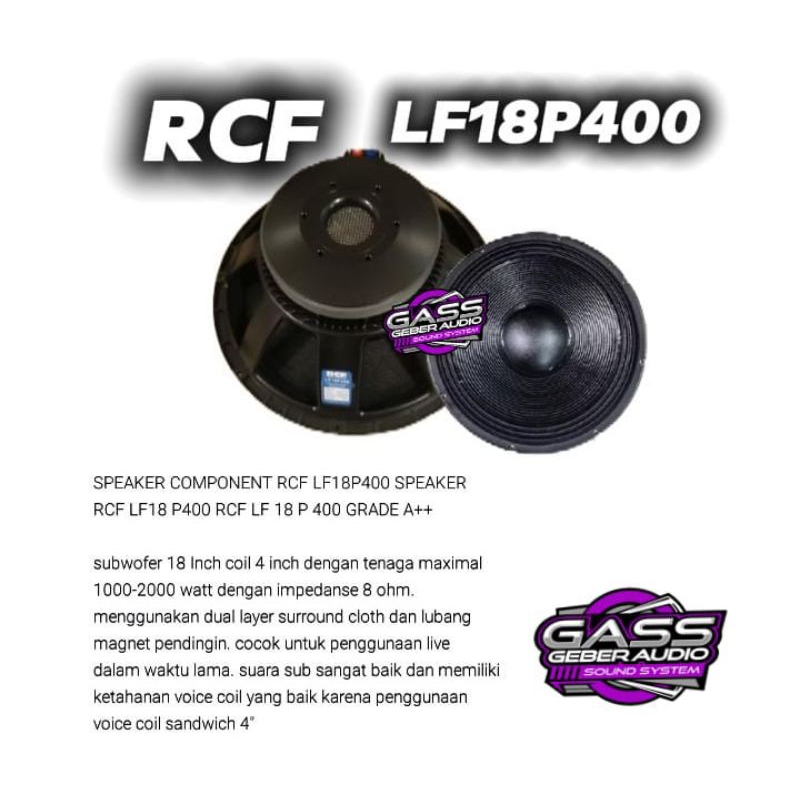 Speaker 18 inch RCF 18P400