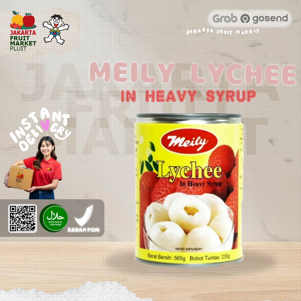 

(BUAH KALENG) MEILY LYCHEE IN HEAVY SYRUP 565GR