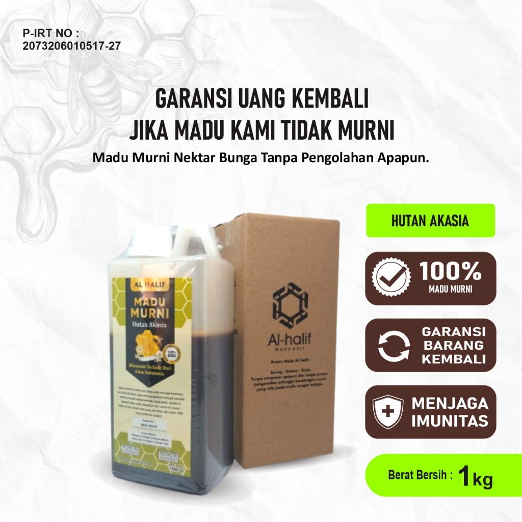 

Madu murni asli 100% tanpa campuran/Madu murni 1 kg original/Madu murni Akasia asli 1 kg