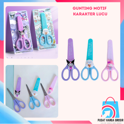 

PHG - Gunting Motif Karakter Lucu Alat Tulis Anak Sekolah Kartun Diy Kertas Tangan Kantor ATK Scissors Mini