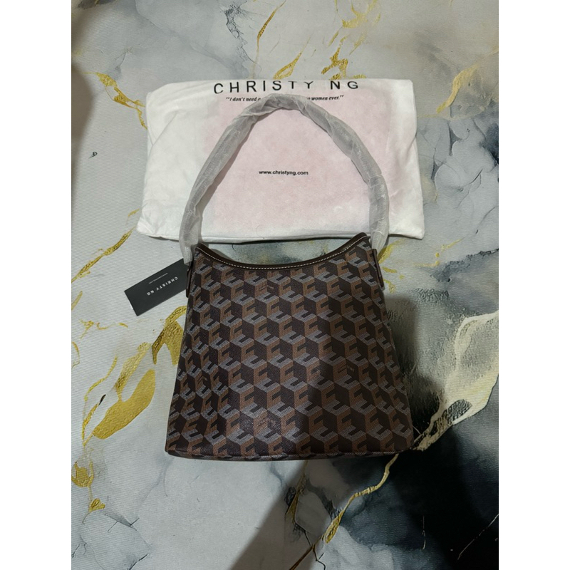 Ready Alesso Mini Christy NG Bag Original Malaysia Chestnut Brown