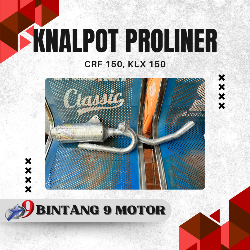 KNALPOT PROLINER CRF 150 KLX 150-BINTANG SEMBILAN MOTOR
