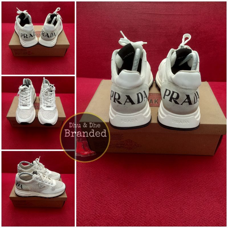 Sepatu sport/Sneaker " Prada " size 42 original ( prelove ) mewah