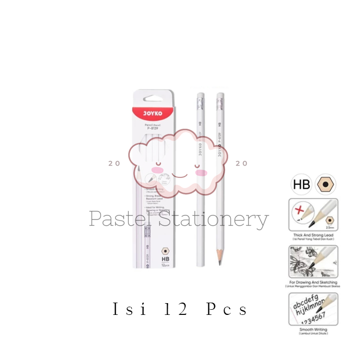 

[PACK] Pensil Gambar Sketsa Kayu HB Joyko P-8139 1 Pak Isi 12 Drawing Sketch Pencil Murah