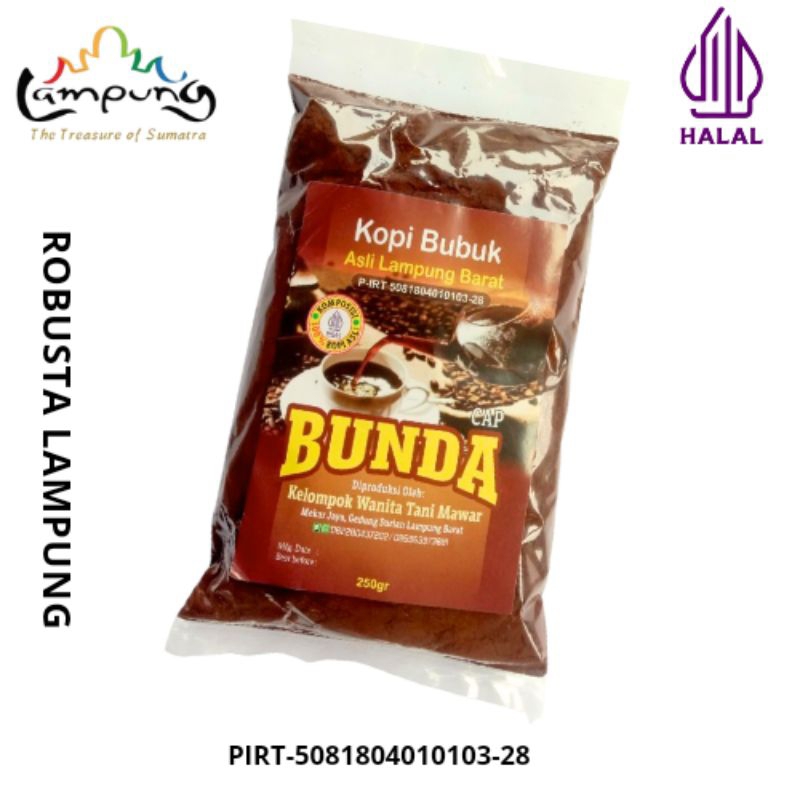 

Kopi Hitam Bubuk Robusta Lampung Asli Tanpa Campuran