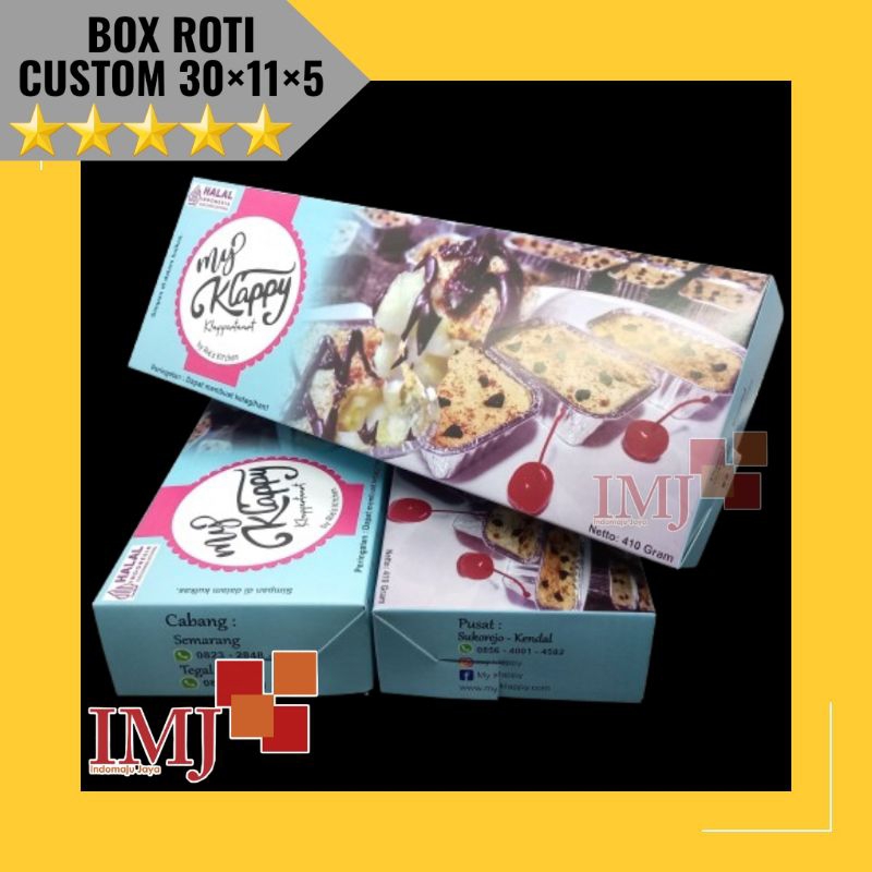 BOX ROTI CUSTOM 30x11x5 KARDUS ROTI 30×11×5 CUSTOM DUS ROTI CUSTOM