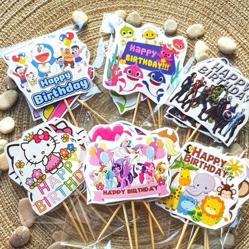 

(harvest) cake topper tusuk karakter