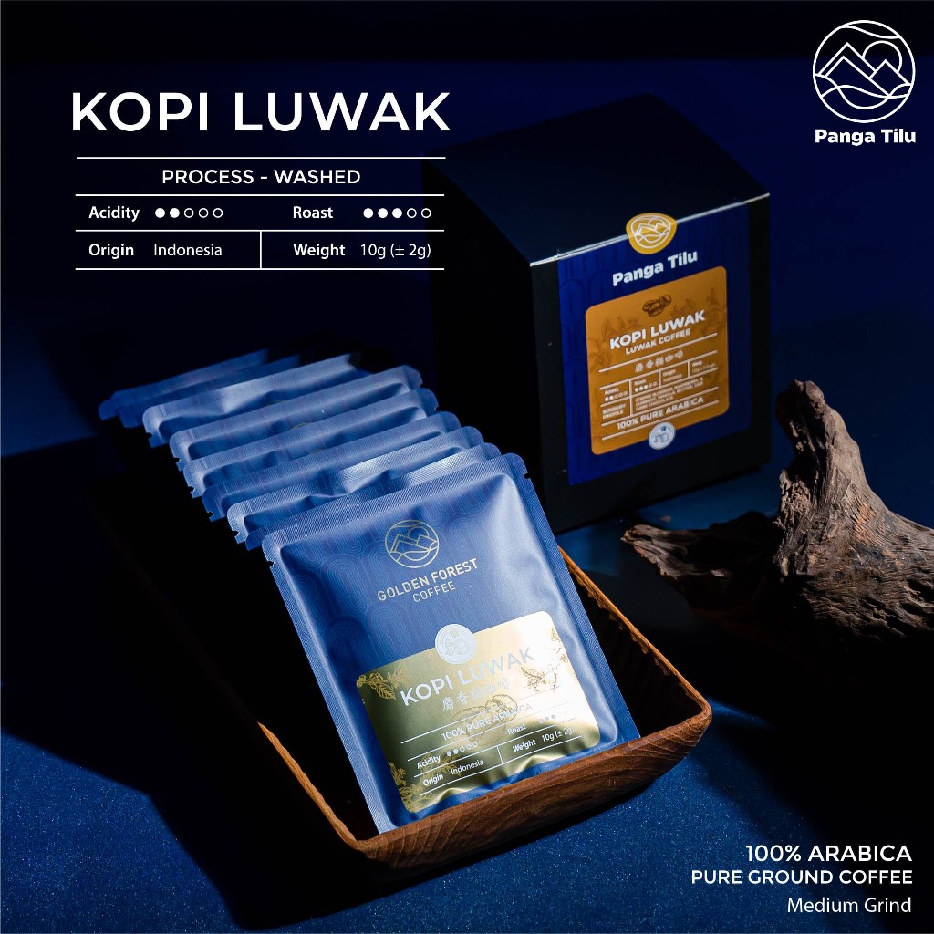 

Kopi Panga Tilu Kopi LUWAK Drip Coffee | Kopi Drip Premium | Kopi Biji Arabica Pangalengan