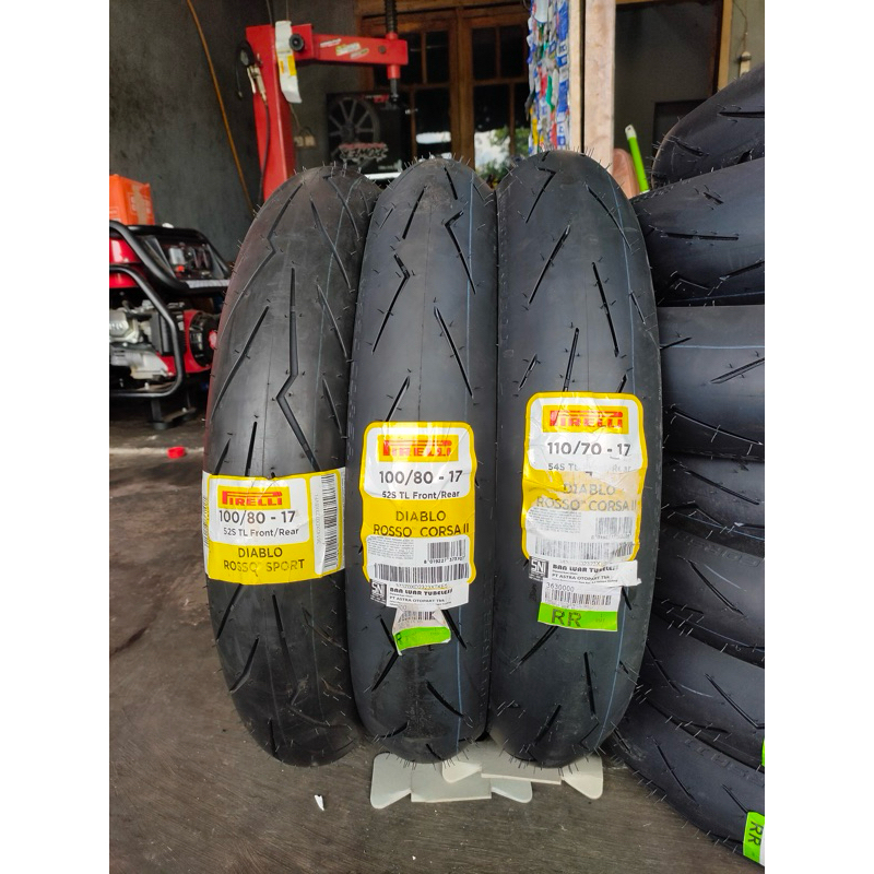 Ban PIRELLI DIABLO ROSSO SPORT CORSA 2  90/80-17 100/80-17 110/70-17 TUBELES ban pirelli pirelli DRC