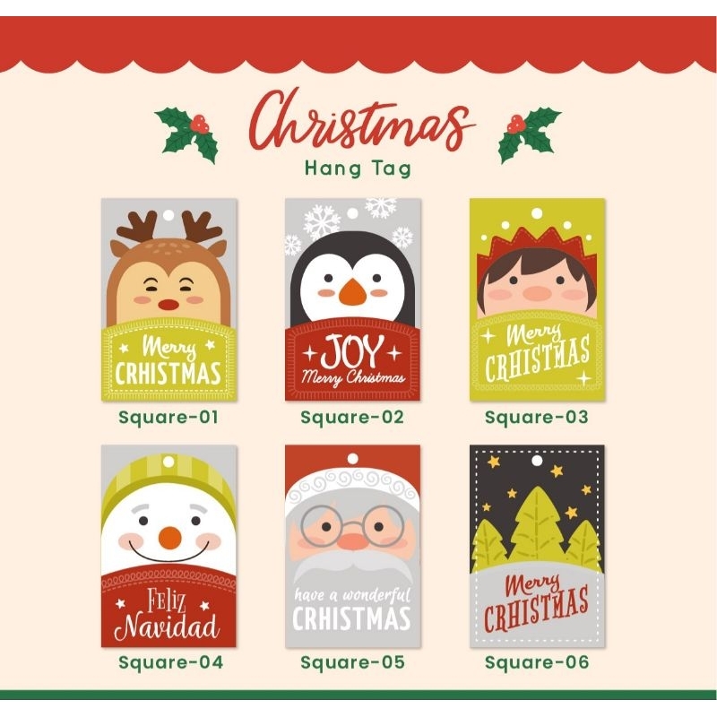 

CHRISTMAS Hang Tag Square Tidak Letoy Hampers Natal