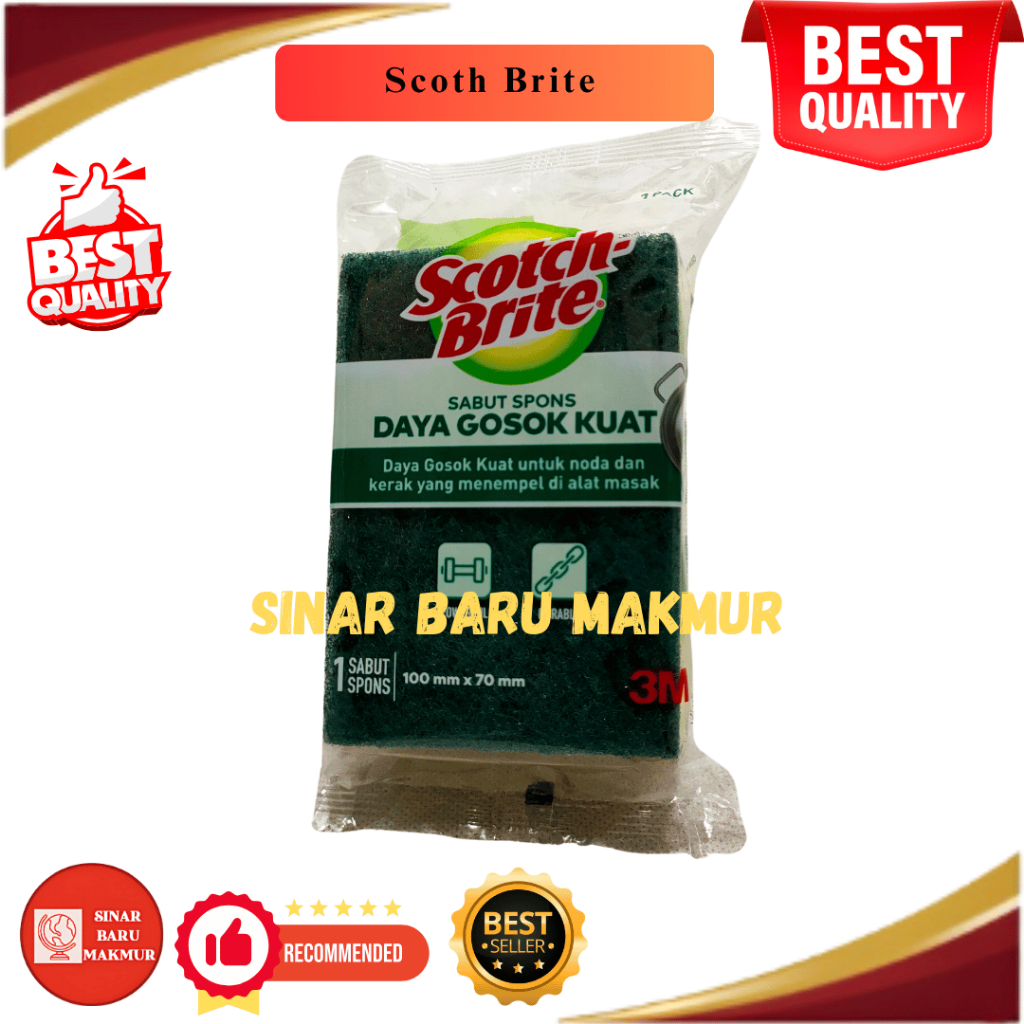 Spon cuci piring Scotch brite / Spon sabut cuci piring