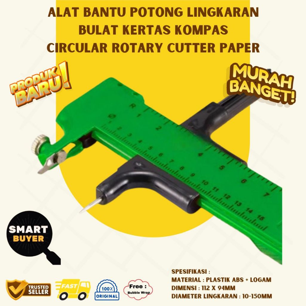 Alat Potong Lingkaran Bulat Kertas Kompas Circular Rotary Cutter Paper