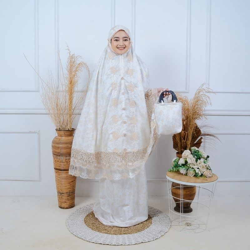 HI.REMBULAN- MUKENA SABRINA KD 2IN1 KATUN GLITER EMBOS