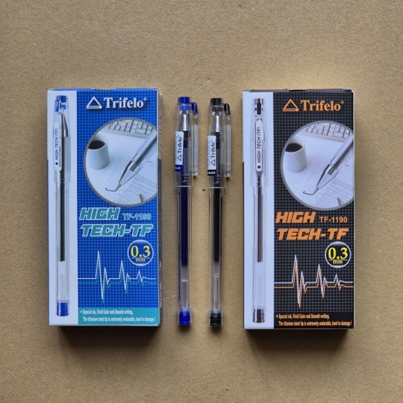 

Pulpen Pen Hitech Trifelo 1190 Hitam Biru (1 LUSIN) ORIGINAL