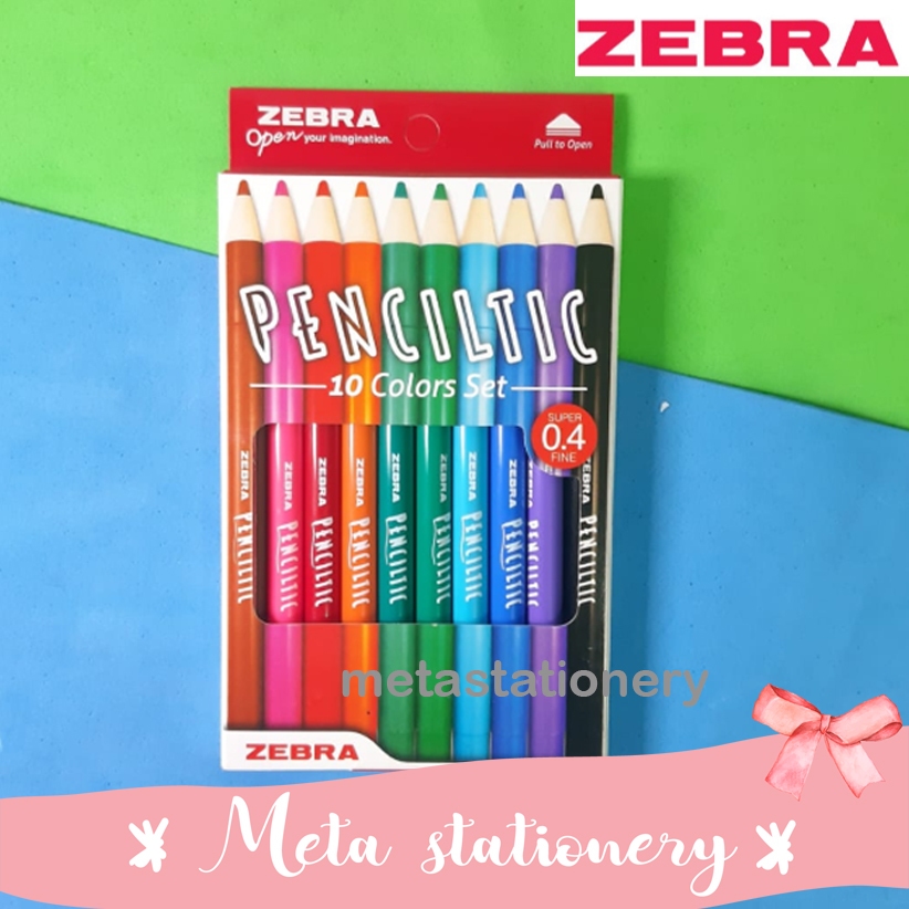 

Pulpen / Pen Penciltic Zebra set (10warna)