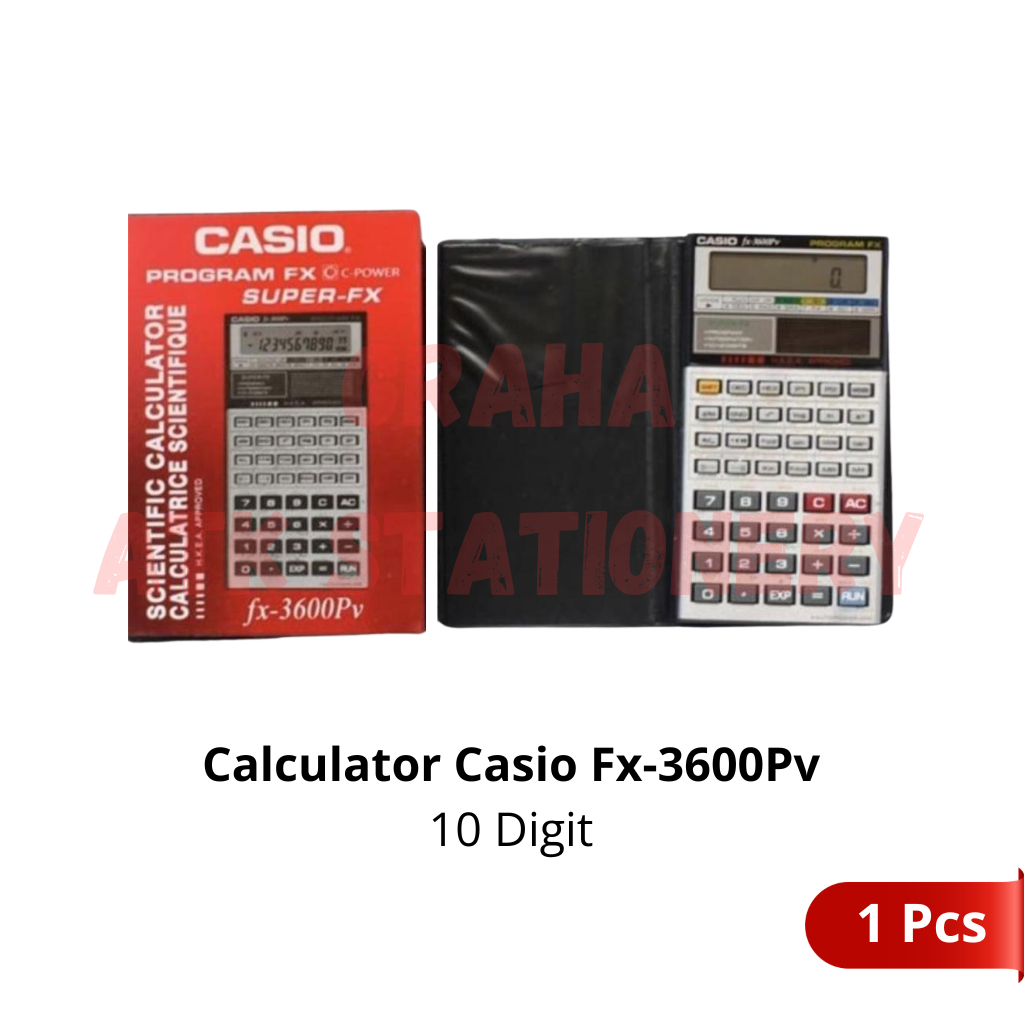 

[1 Pcs] Calculator Scientific 10 Digit Casio FX-3600PV / Kalkulator Scientific 10 Digit Casio