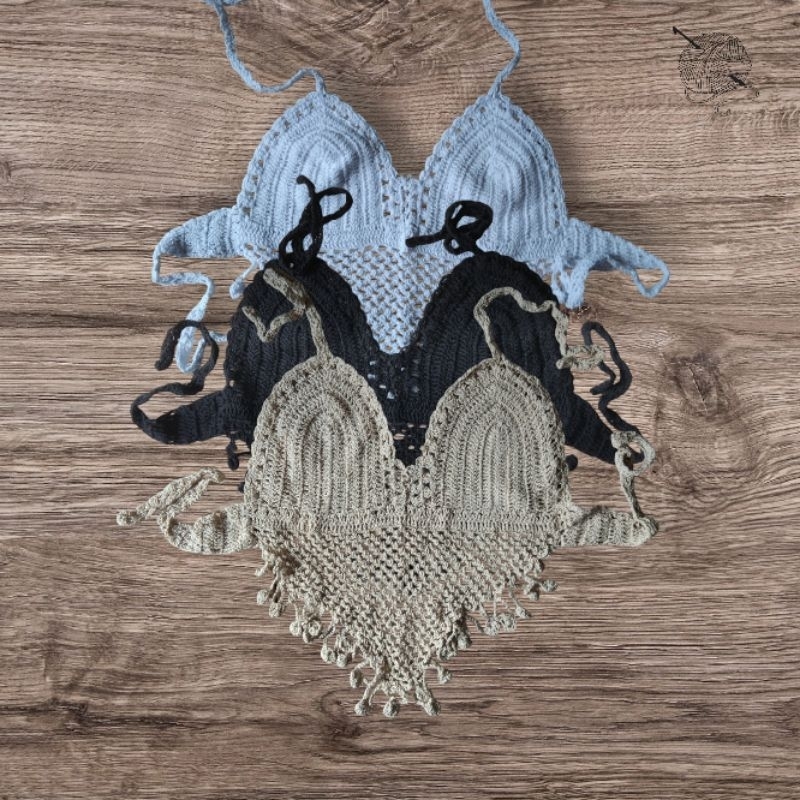 bra rajut rantai // bra rajut bali // bra rajut.