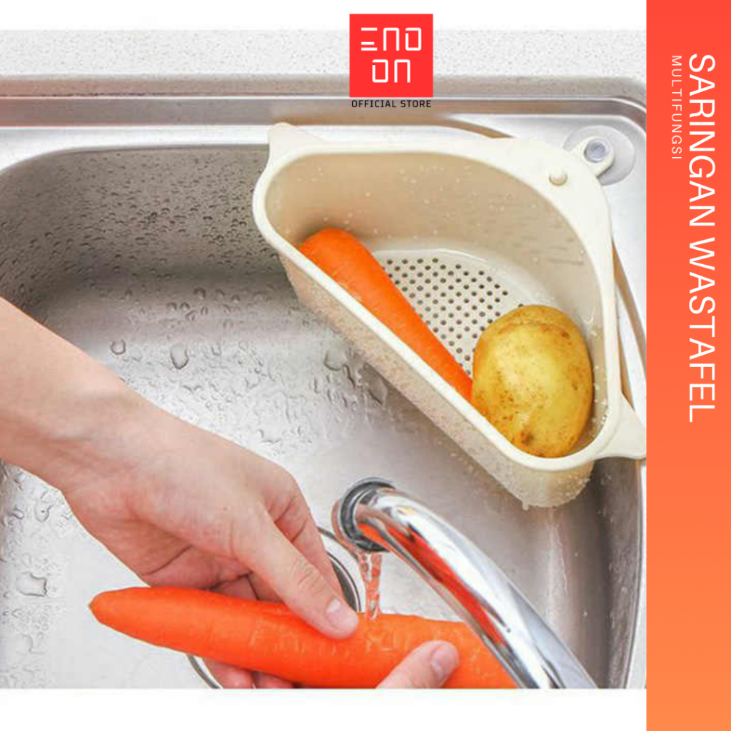 Saringan Watafel Cuci Piring Plastik Tirisan Buah dan Sayur Portable Tempat Spon Cuci Piring estetik