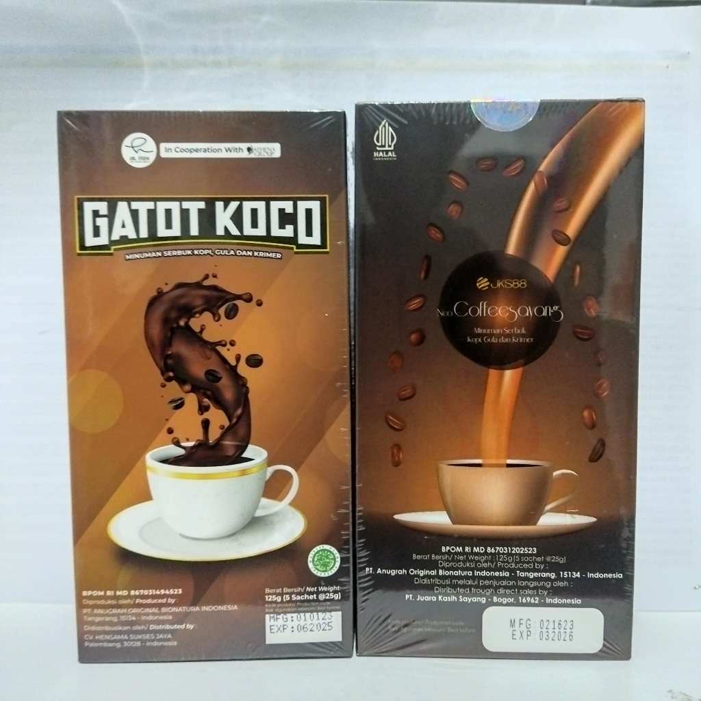 

KOPI GATOT KOCO & SAYANG 1 BOX ISI 5 SACHET BY DR. RICHARD LEE