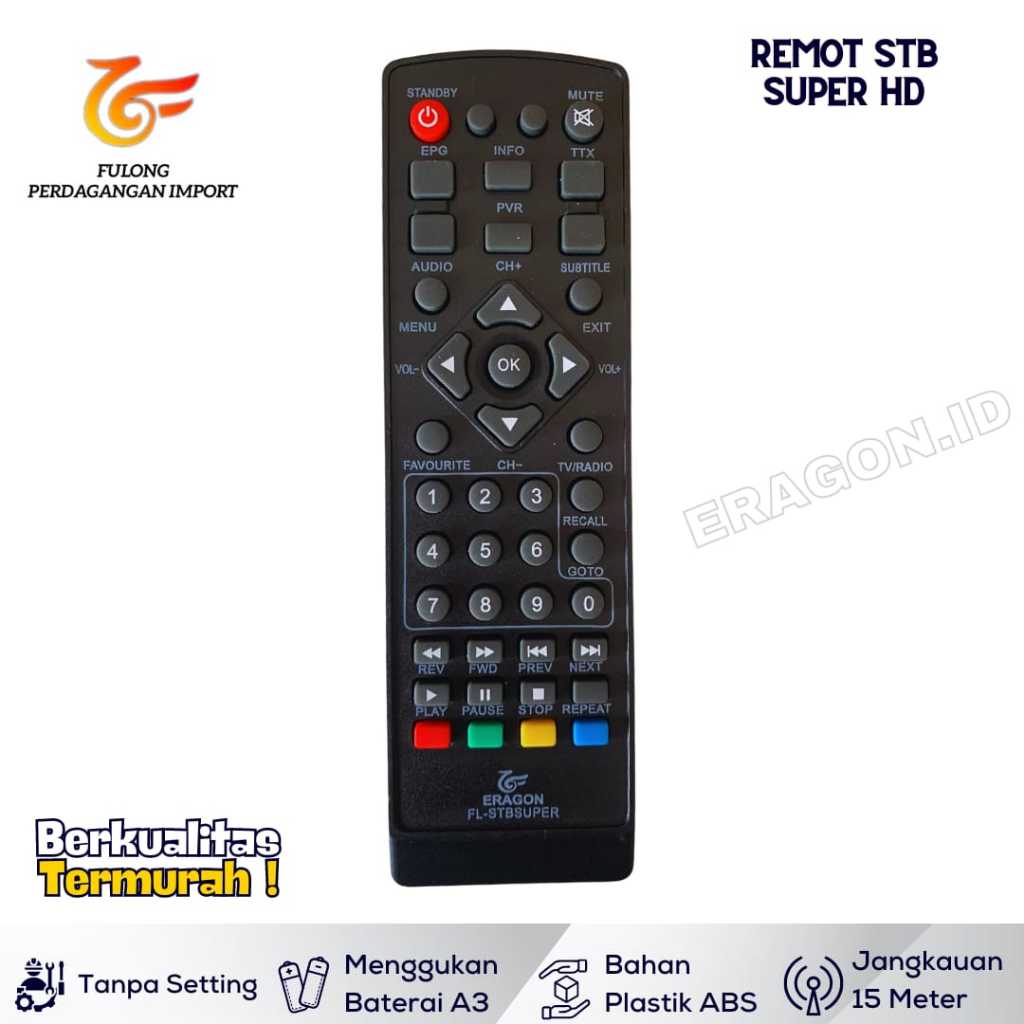 ERAGON Remote stb super hd [168] dan [168 GOL] pilih remot sesuai set top box   BISA COD