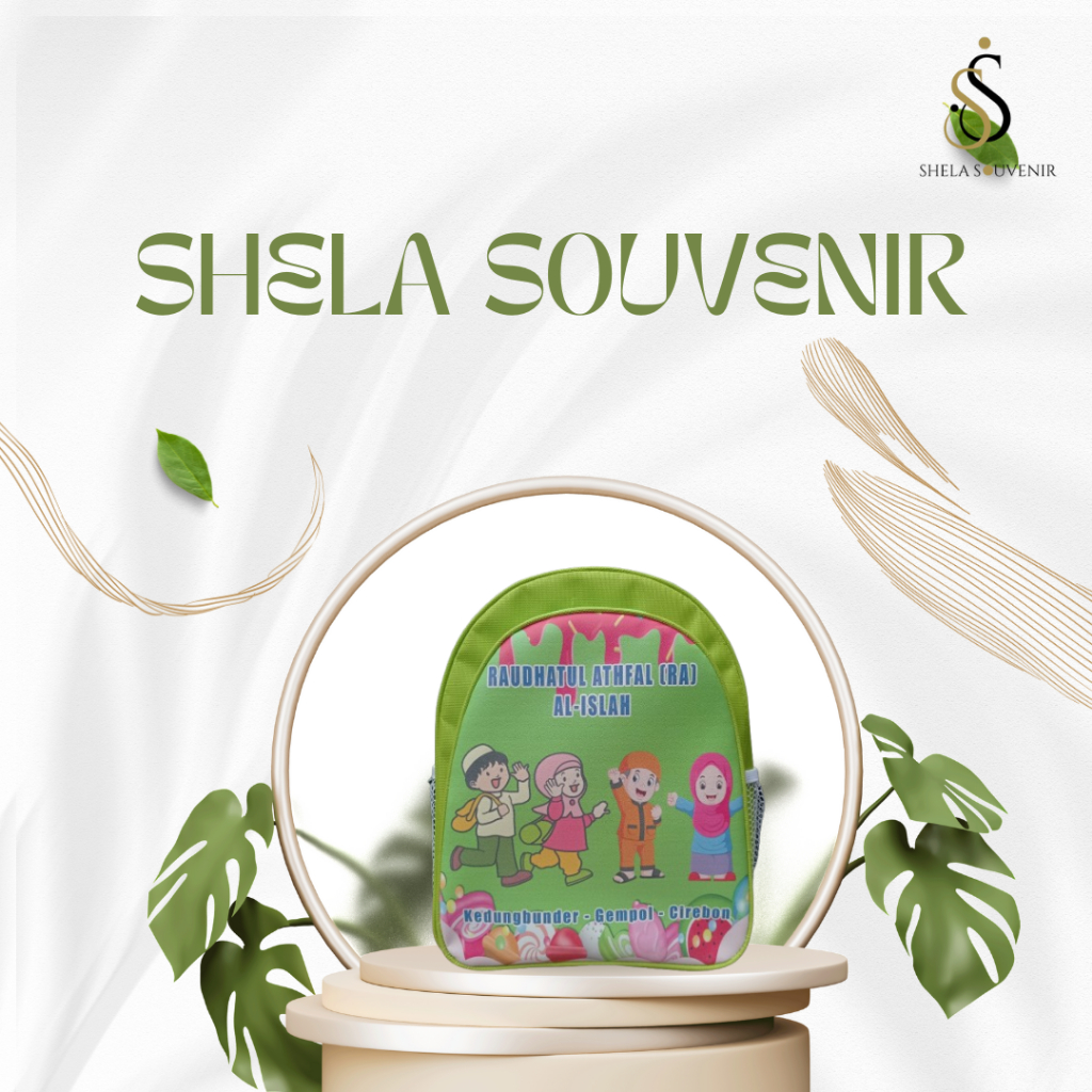 Tas Ultah Anak / Tas Souvenir Ulang Tahun Anak / Tas Bimbel Sekolah Costum / Model Ransel 2 Kantong 
