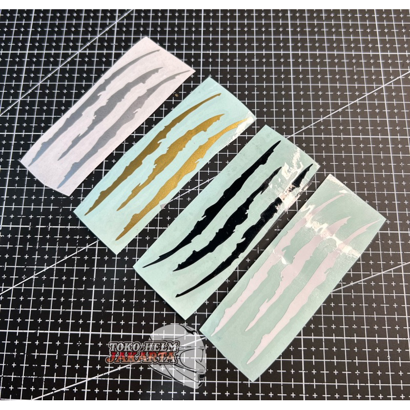 

Sticker motif cakar ukuran 9,5x3,4cm