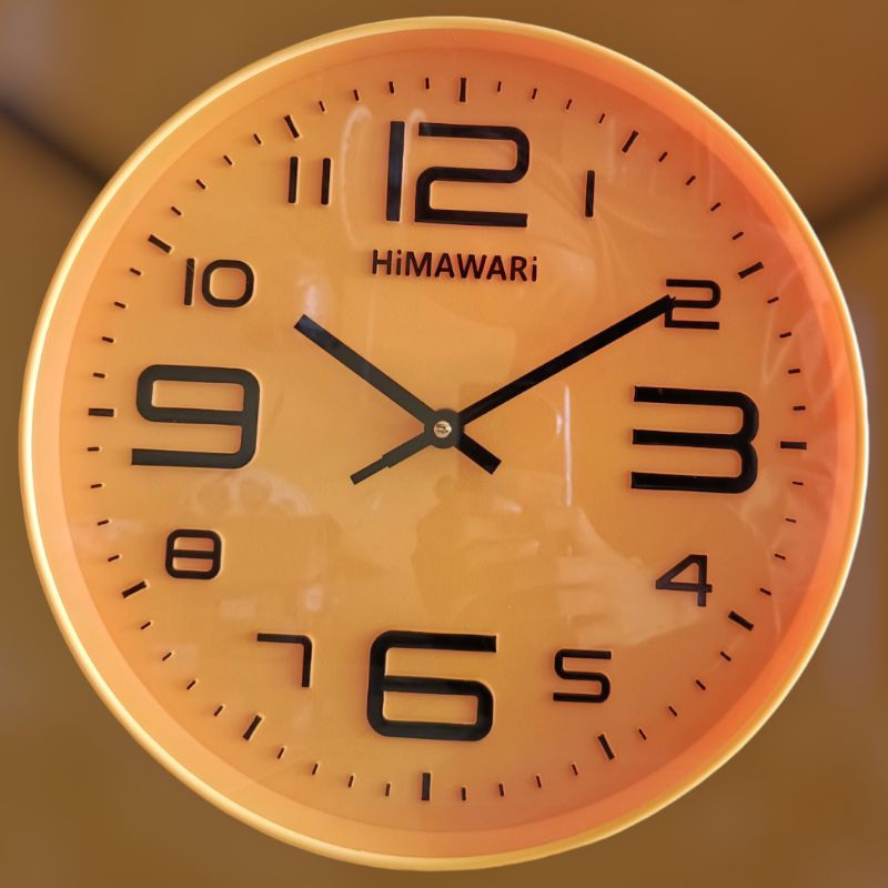 Jam Dinding HIMAWARI Wall Clock 369y Murah warna kuning