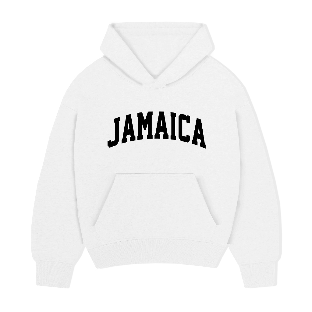 WOOZY | HOODIE PRIA OVERSIZE PUTIH | JAMAICA