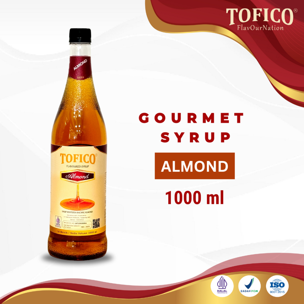 

Syrup Almond Tofico / Sirup Rasa Almond Premium 1L / Toffico Official Store