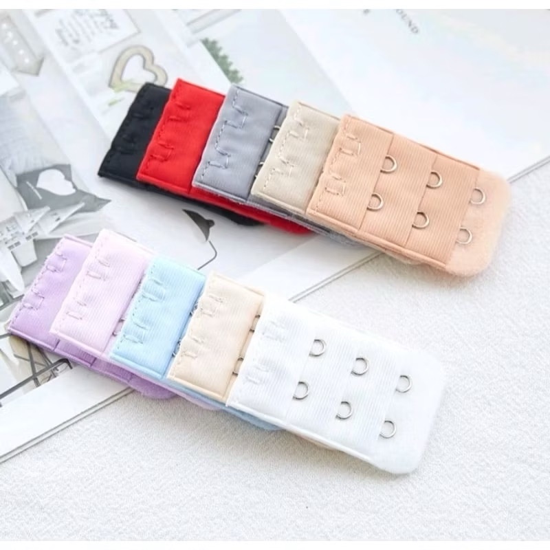5 PCS Pengait Bra Tambahan 2 3 kait/ sambungan pengait bra BH/ pengait tali BH super extender/ Bra e