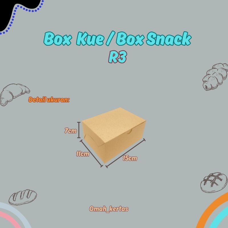 Box kue/ Dus Snack/ Dus Polos/Box Hajatan (B.44)