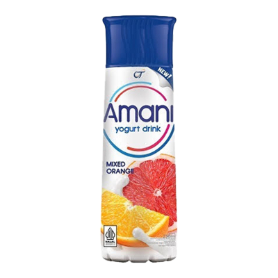 

AMANI MINUMAN YOGURT RASA JERUK 240 ML/TERBUAT DARI YOGURT ASLI DAN JERUK PILIHAN