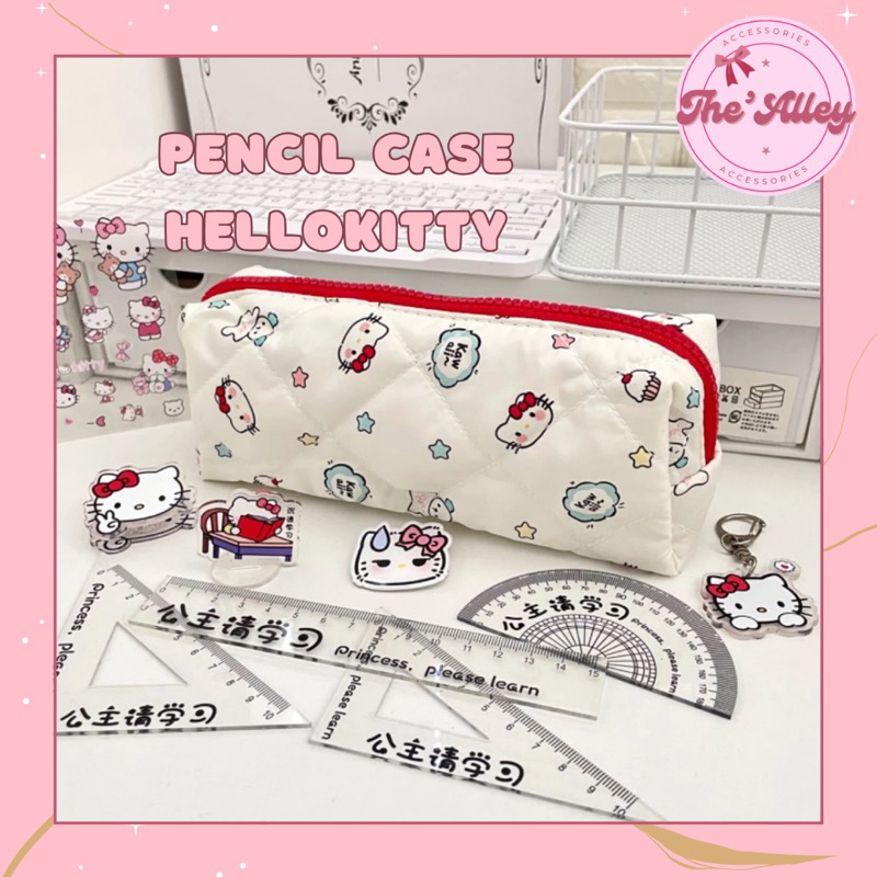 

TheAlley Pencil Case HelloKitty Lucu Serbaguna Makeup Pouch Travelling {PM11-SB-8}