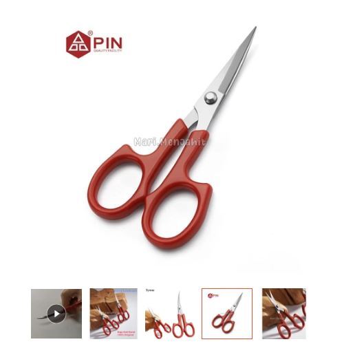 

Gunting Bordir Ujung Lengkung warna mereh kekinian | PREMIUM QUALITY Gunting Bordir 5 INCH