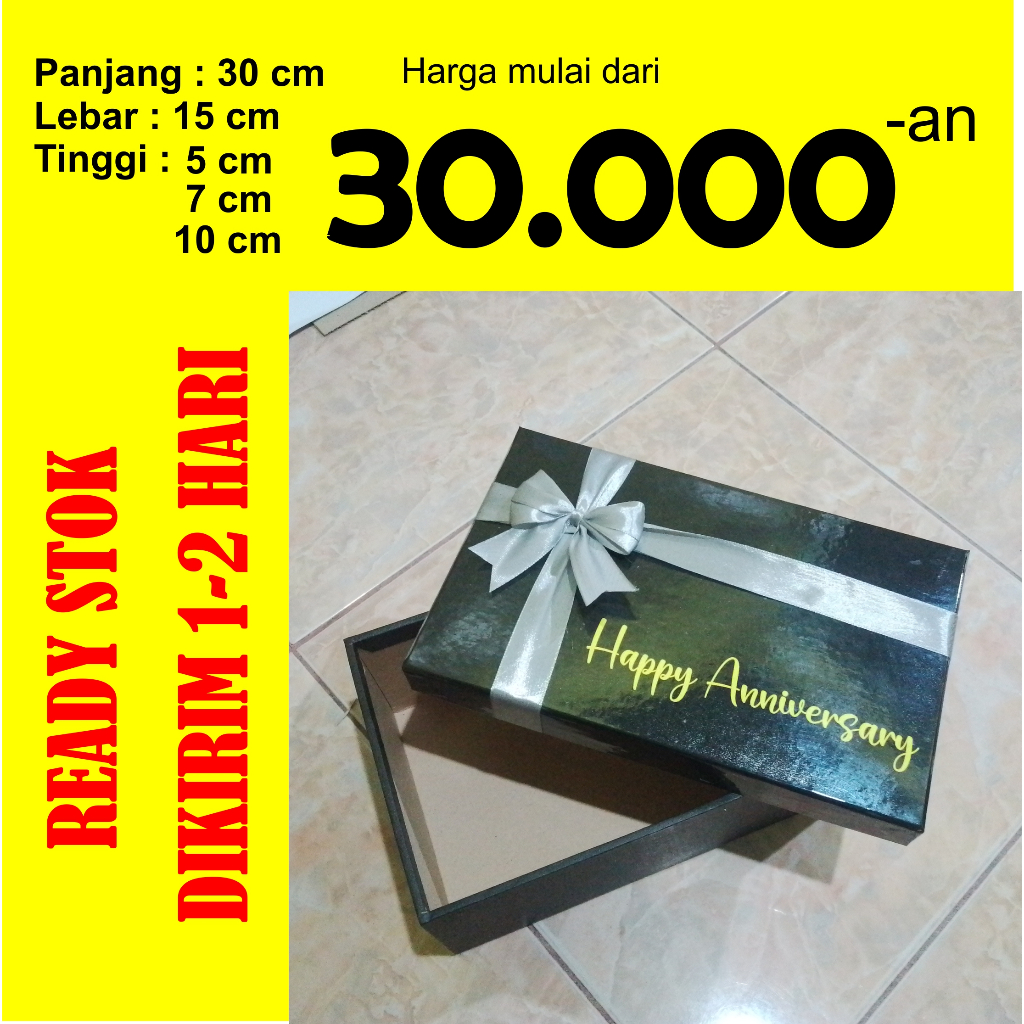 

Hardbox 30x15 Pita Kotak Kado Gift Box Hampers Bridesmaid Custom Premium Grosir