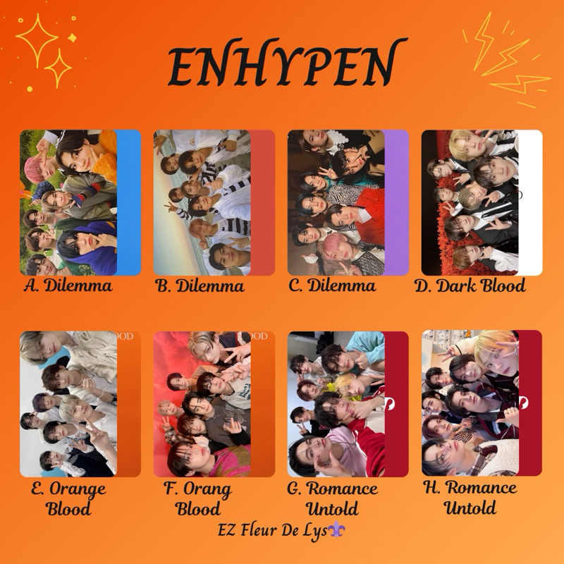 photocard replika pc unofficial En- Enhypen group together HEESEUNG JAKE JAY JUNGWON NI-KI SUNGHOON 