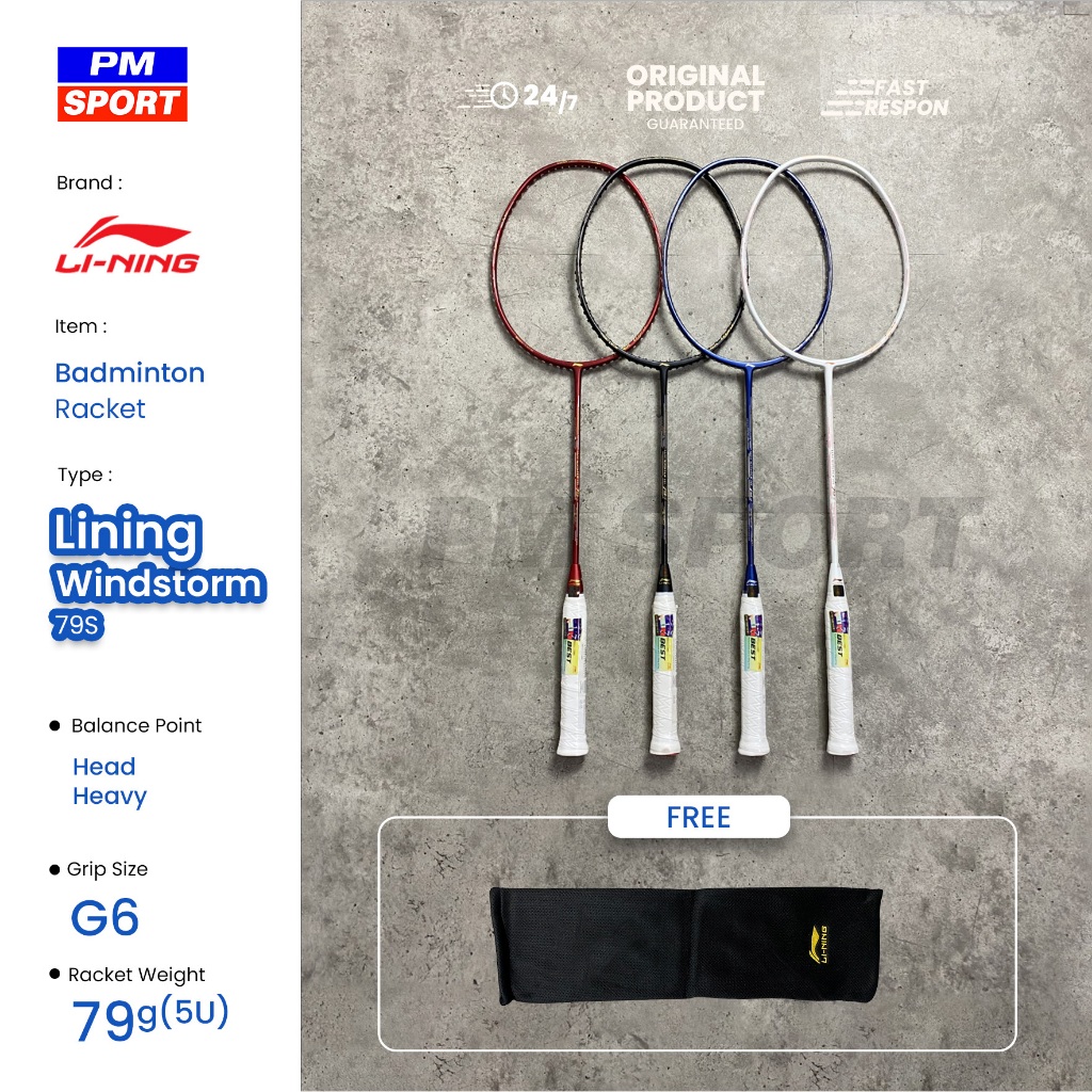 RAKET BADMINTON / BULUTANGKIS LINING WINDSTORM 79S ORIGINAL