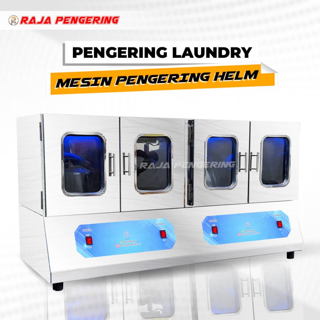 Mesin Pengering Helm dan Sepatu 2 Tungku Hemat Bahan Bakar Efisien Termurah