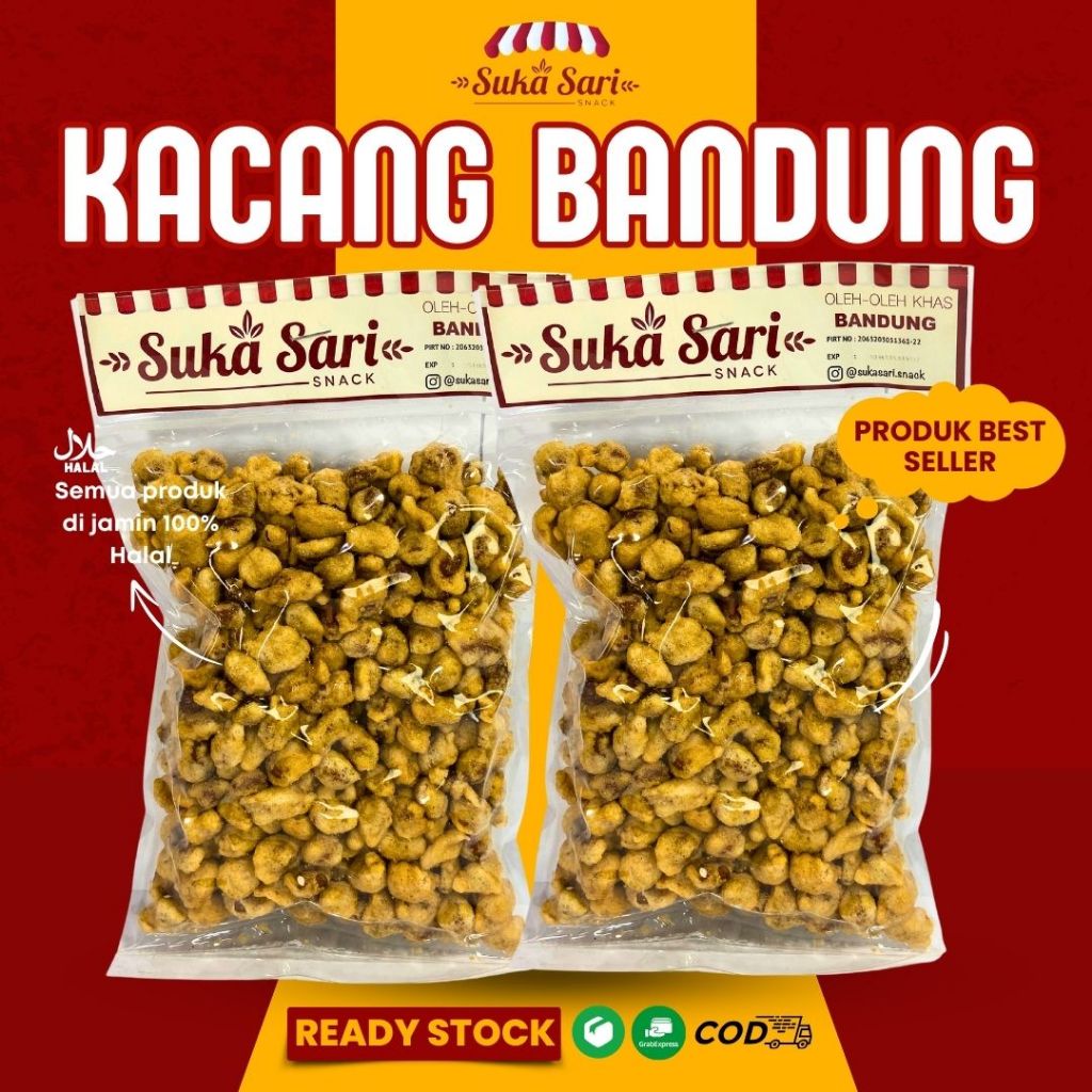 

Kacang Goreng Bandung Gurih Renyah Cemilan Makanan Ringan | Sukasari Snack