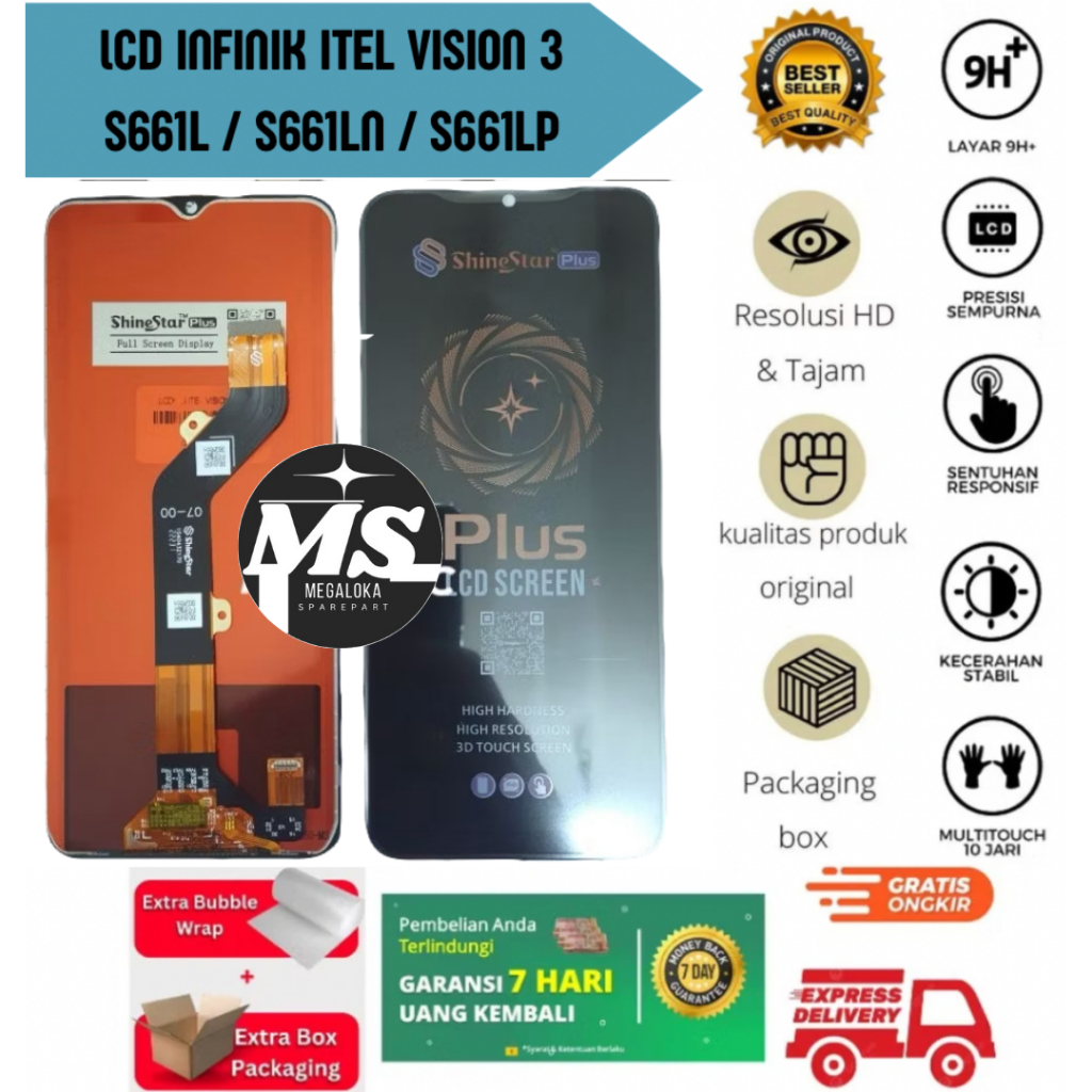 LCD + TOUCHSCREEN INFINIX ITEL VISION 3 ( S661L / S661LN / S661LP ) SHINE STAR GRATIS LEM DAN OBENG