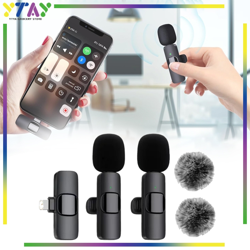 Dual Mic Clip On Wireless K9 Microphone Clip On Wireless Mic Clip On Bluetooth Hpplug & Play