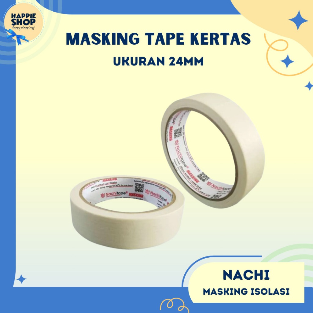 

Masking Tape 24 mm Nachi Isolasi Kertas 24mm Murah meriah