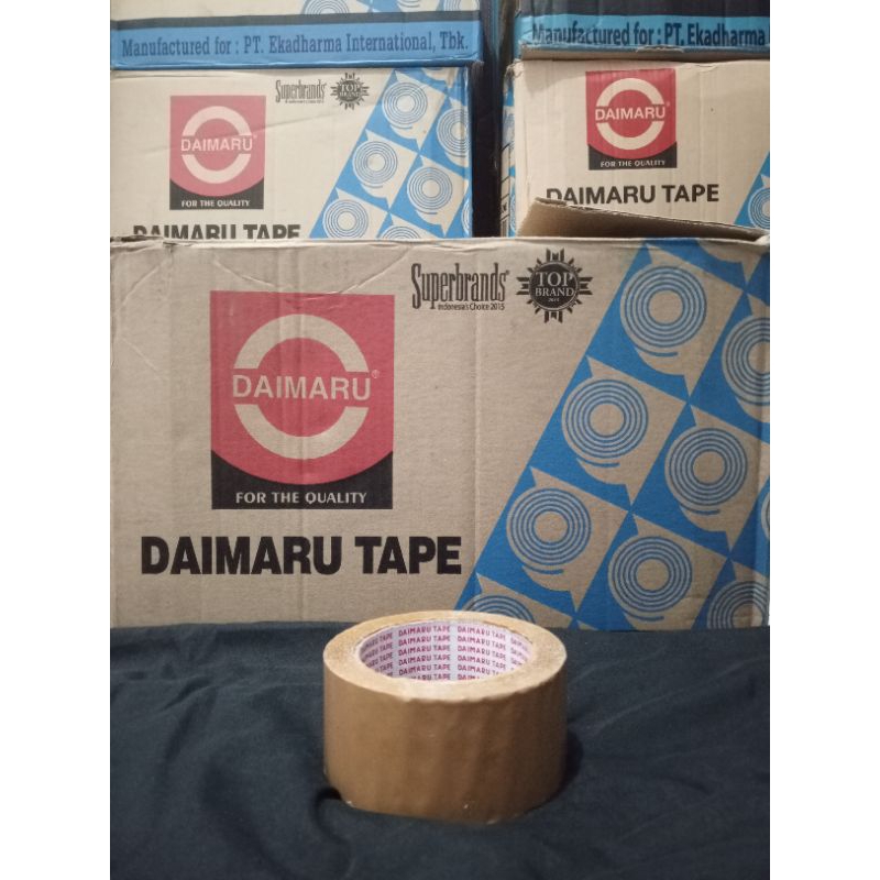 

Lakban Daimaru OPP Packaging Tape Isolasi Isolatif COKLAT 2 Inchi (48mm x 90 yard ) 1 dus isi 72 roll