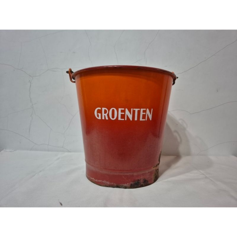 ember enamel iklan groenten antik