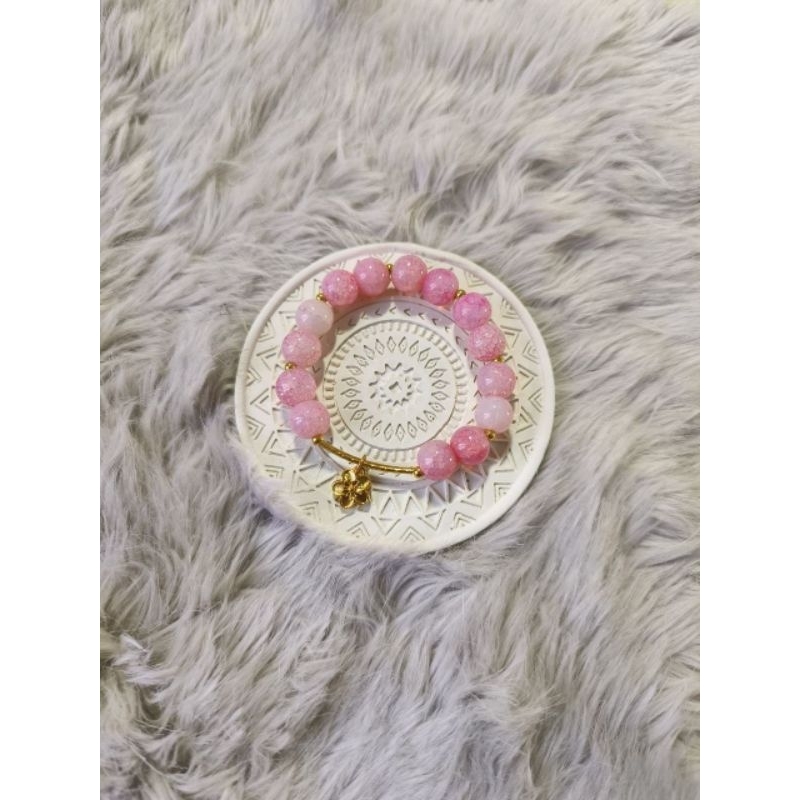 Gelang Manik Kristal Kaca Premium Handmade
