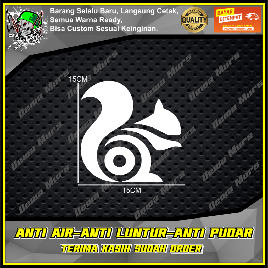 Cutting Sticker UC BROWSER Sticker Cocok Buat Motor Dan Mobil