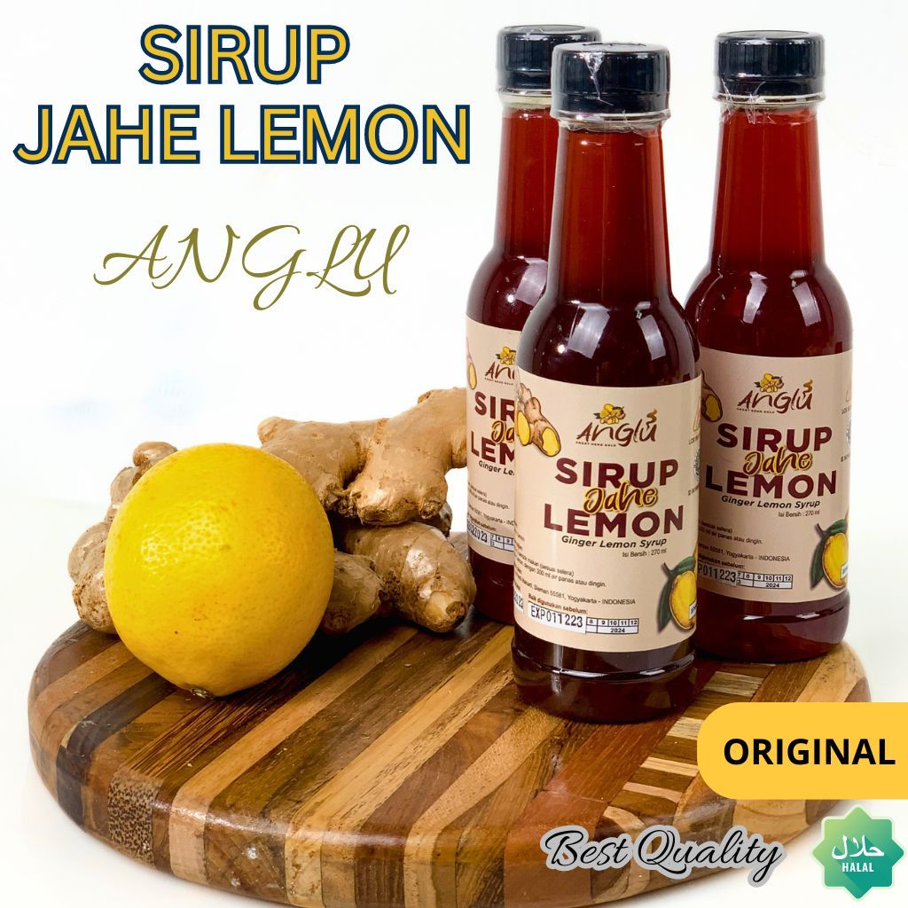 

Sirup Sari Jahe Lemon 270 ML Asli Fresh Manis Pedas Hangat Herbal Halal Sehat Anglu