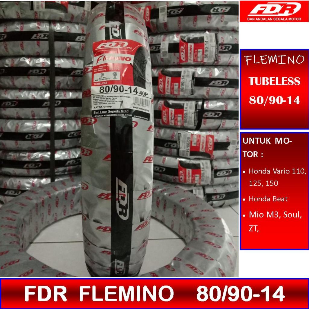 Ban Luar tubles FDR 80/90 Ring 14 ban depan motor beat vario mio dan lain lain