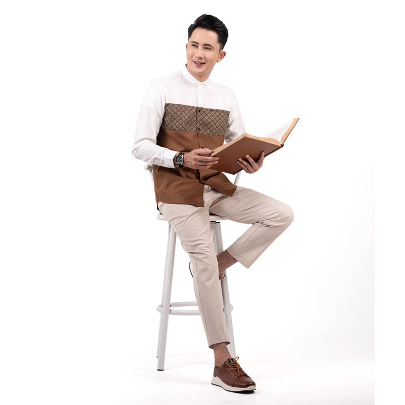 Fadkhera Dzafri Long and Short Baju Kemeja Koko Muslim Premium Modern Pria Dewasa